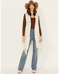 Shyanne Women's Crochet Fringe Vest