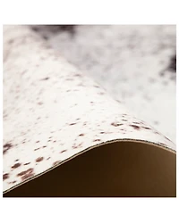 Carstens Home Faux Cowhide Black & White Brindle Rug