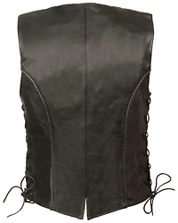 Milwaukee Leather Women's Thin Braid Snap Front Vest