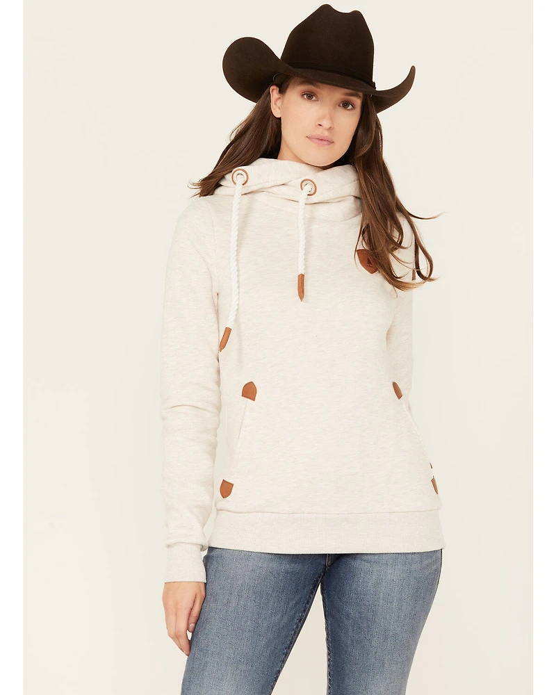 Wanakome Women's Artemis Cowl Neck Hooded Sweatshirt