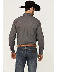 Rough Stock by Panhandle Men's Geo Print Long Sleeve Button-Down Stretch Western Shirt
