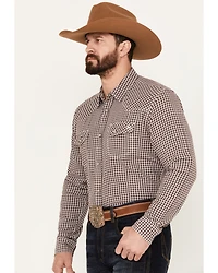 Blue Ranchwear Men's Rawlins Plaid Print Long Sleeve Western Snap Shirt