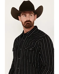 Moonshine Spirit Men's Tuner Striped Long Sleeve Snap Flannel Shirt