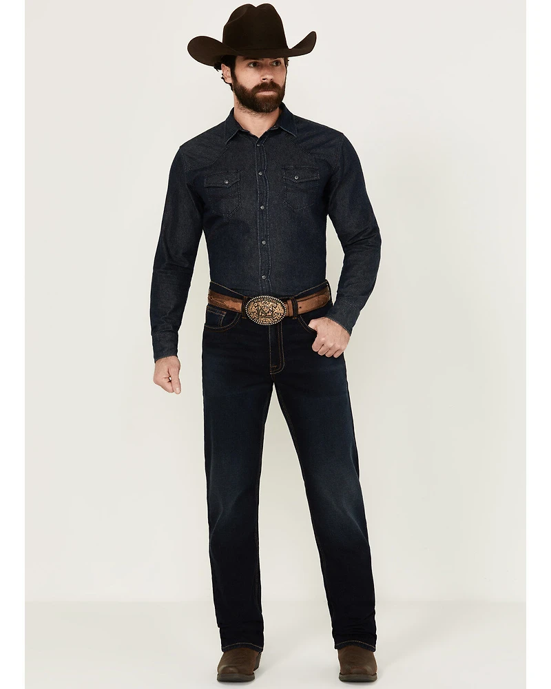 Cody James Men's Bay Roan Wash Jackson Slim Straight Stretch Denim Jeans
