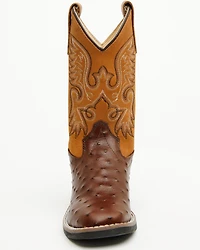 Cody James Boys' Dean Ostrich Print Western Boots - Broad Square Toe