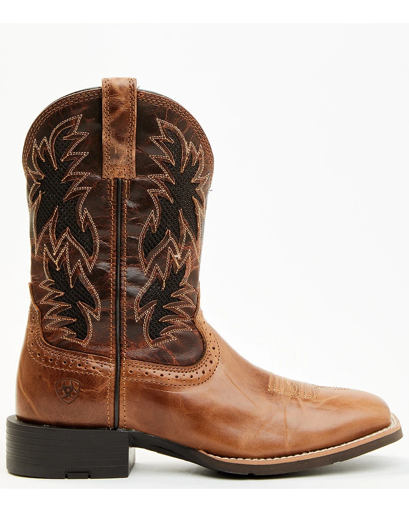 Ariat Men's Sport Cool VentTEK Western Performance Boots - Broad Square Toe