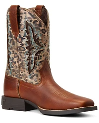 Ariat Girls' Koel VentTEK Leopard Print Western Boots - Broad Square Toe