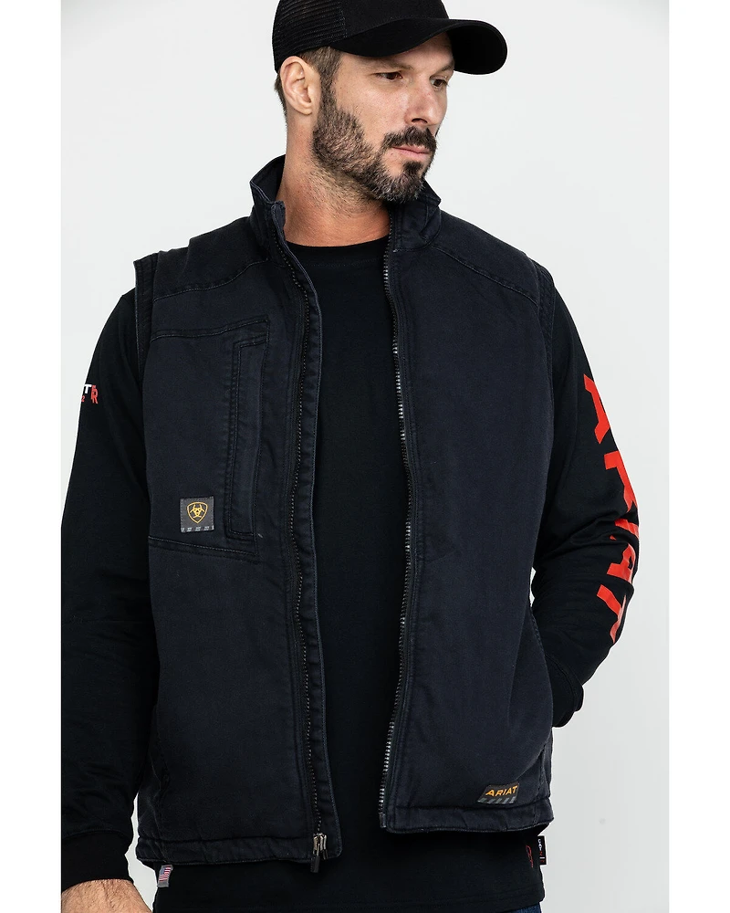 Ariat Men's Rebar Washed Dura Canvas Insulated Work Vest
