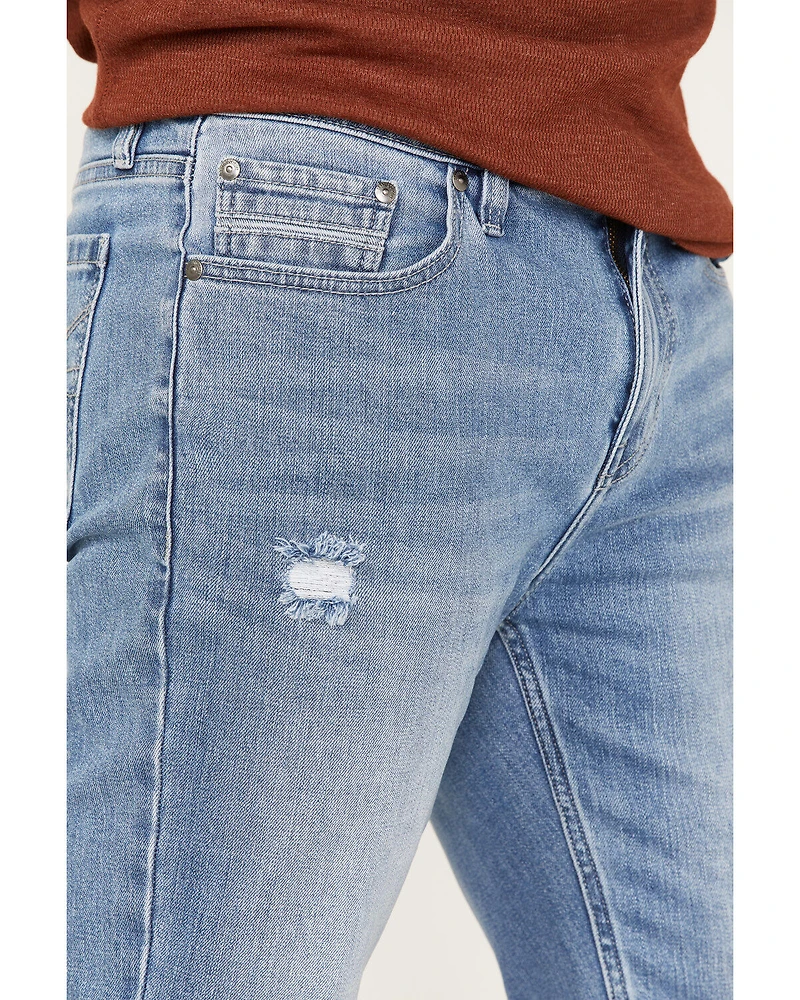 Brothers and Sons Men's Arizona Wash Tucker Slim Straight Stretch Denim Jeans
