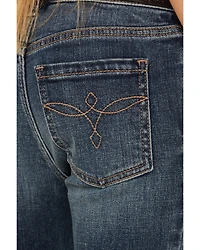 Shyanne Little Girls' Althea Floral Embroidered Flare Stretch Denim Jeans