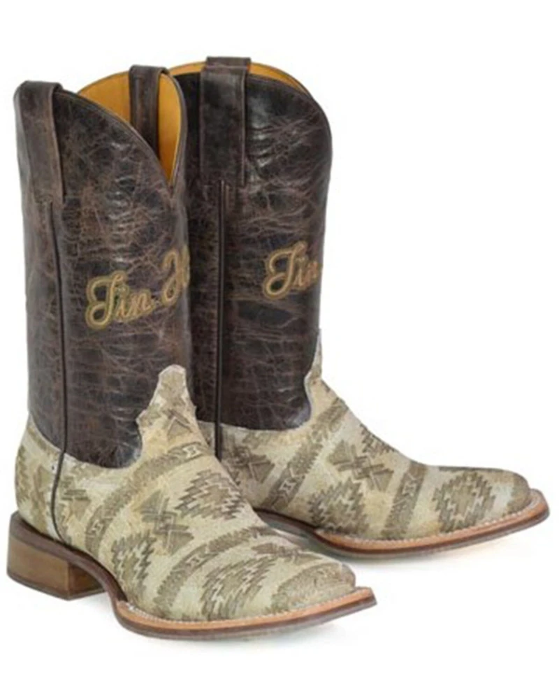 Tin Haul Women's Sign Of The Sun Western Boots - Broad Square Toe