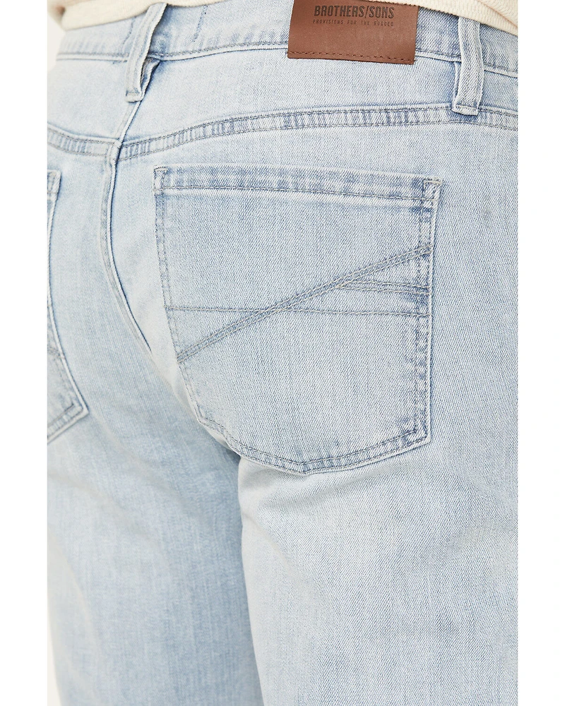 Brothers and Sons Men's Sedona Wash Tucker Slim Straight Stretch Denim Jeans