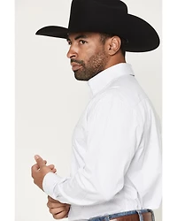 Panhandle Slim Men's Dobby Striped Long Sleeve Button-Down Western Shirt