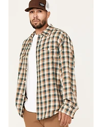 Brothers and Sons Men's Casual Plaid Print Long Sleeve Button Down Western Flannel Shirt