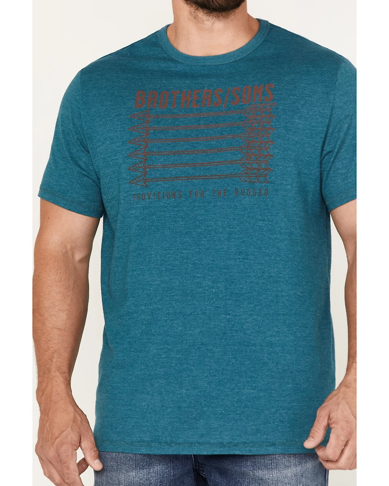 Brothers and Sons Men's Gradient Arrows Logo Graphic T-Shirt