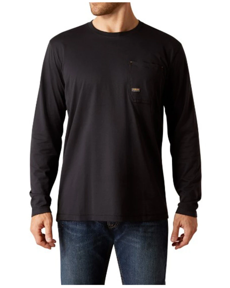 Ariat Men's Rebar Workman Chrome Skull Long Sleeve T-Shirt