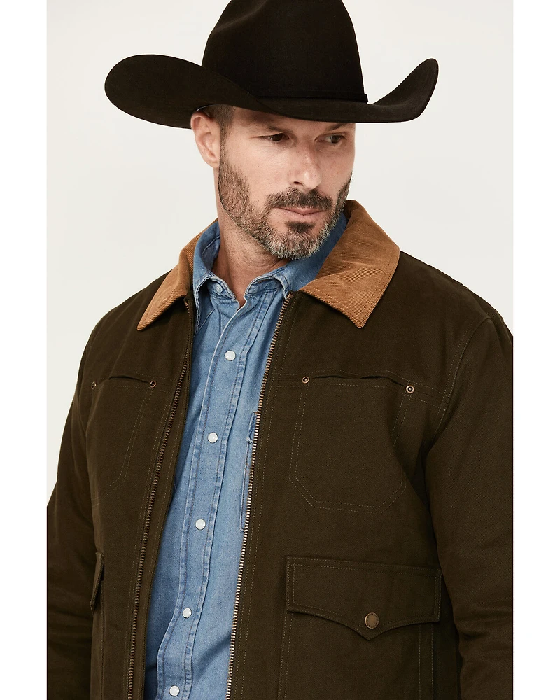 Pendleton Men's Carson City Solid Canvas Lined Zip-Up Jacket