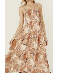 Wild Moss Women's Printed Midi Dress