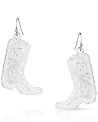 Montana Silversmiths Women's Chiseled Boots Earrings