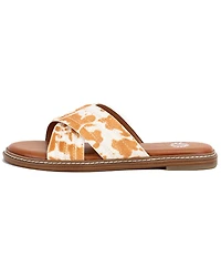 Yellow Bow Women's Linta Crossband Slide Sandals