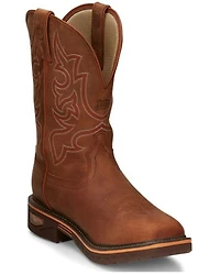 Justin Men's Resistor Waterproof Western Work Boots - Soft Toe
