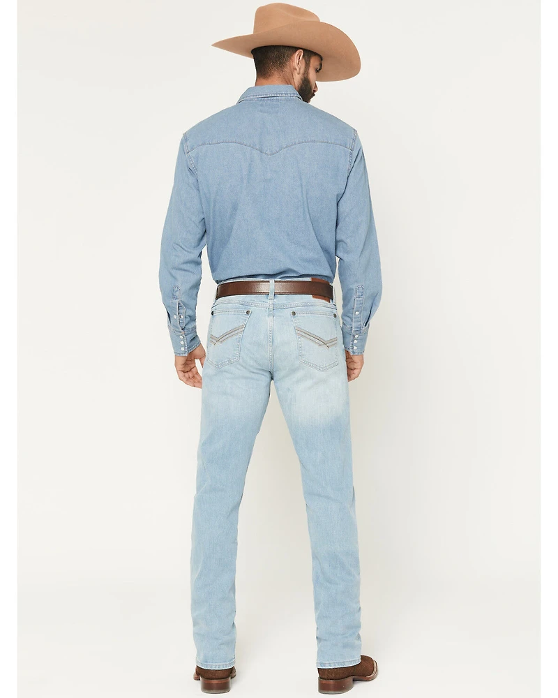 Wrangler Retro Men's 42MWx 20X Light Wash Bootcut Stretch Denim Jeans