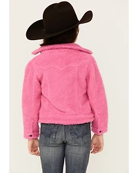 Wrangler Girls' Sherpa Snap Jacket