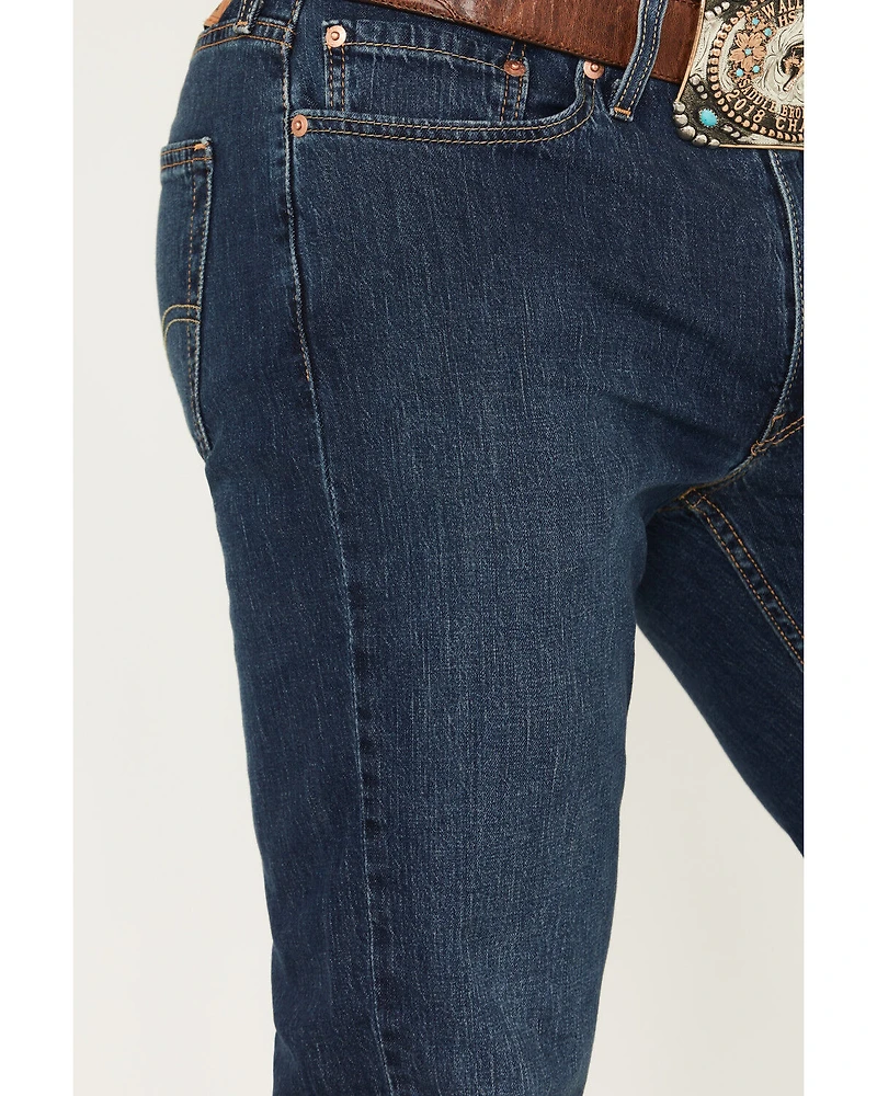 Levi's Men's 514 Nice To Meet You Medium Wash Straight Leg Stretch Denim Jeans
