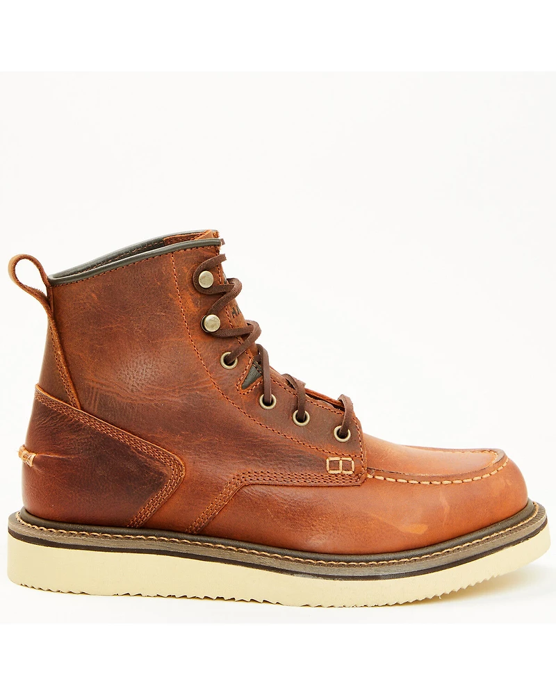 Hawx Men's 6" Lace-Up Moc Work Boots - Soft Toe