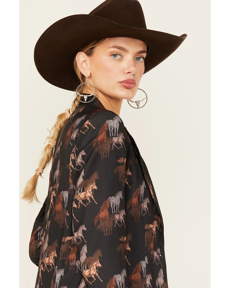 Rock & Roll Denim Women's Horse Print Blazer
