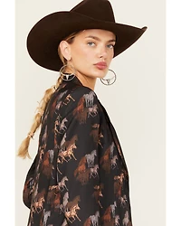 Rock & Roll Denim Women's Horse Print Blazer