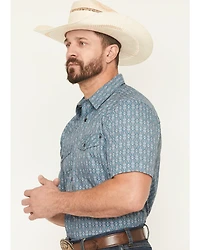 RANK 45® Men's River Rangers Southwestern Print Short Sleeve Snap Western Shirt