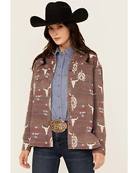 Shyanne Women's Conversation Print Long Sleeve Snap Western Shirt