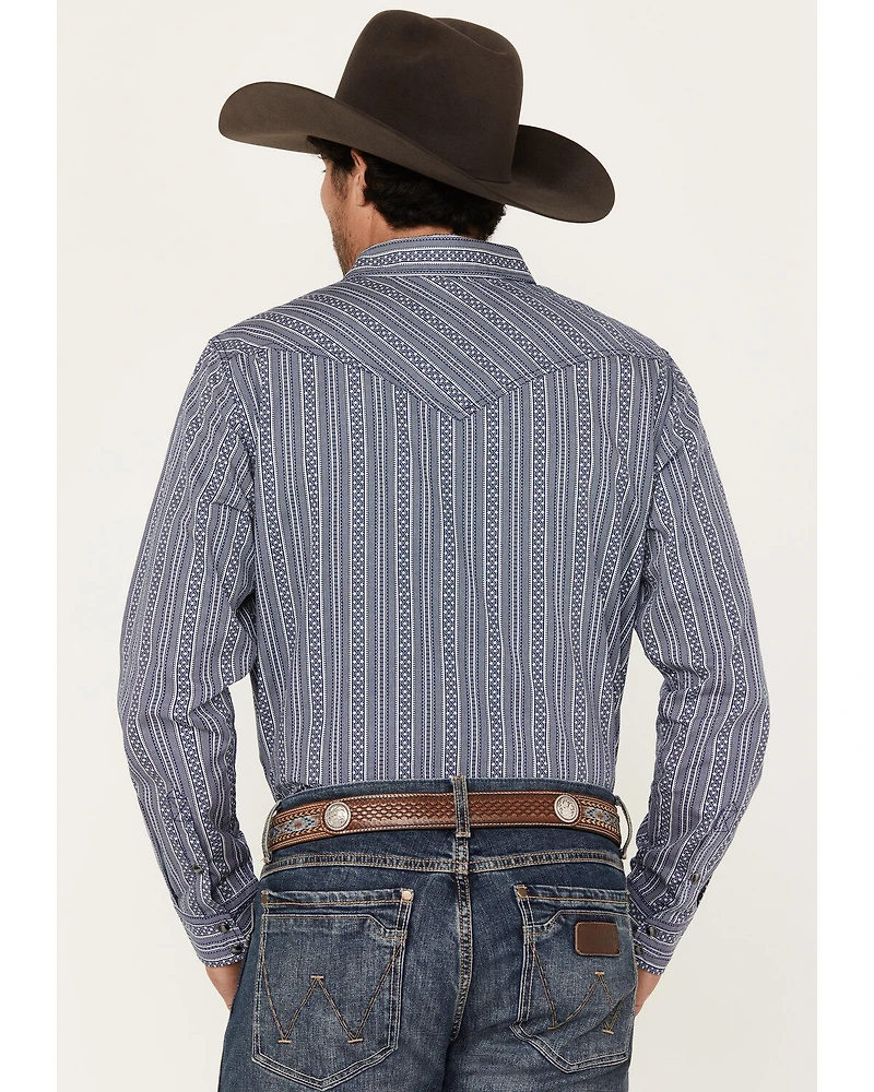 Cody James Men's Born N Raised Striped Long Sleeve Snap Western Shirt - Big & Tall
