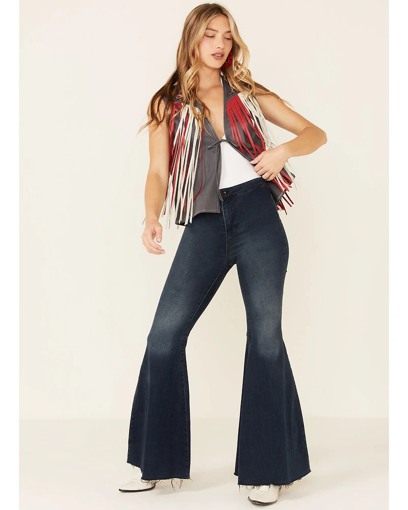 Double D Ranch Women's Indigo Eagle Live Tie-Front Vest
