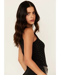 Rock & Roll Denim Women's Rhinestone Tassel Tank Top