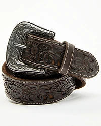 Cody James Men's Cyrus Floral Tooled Leather Belt