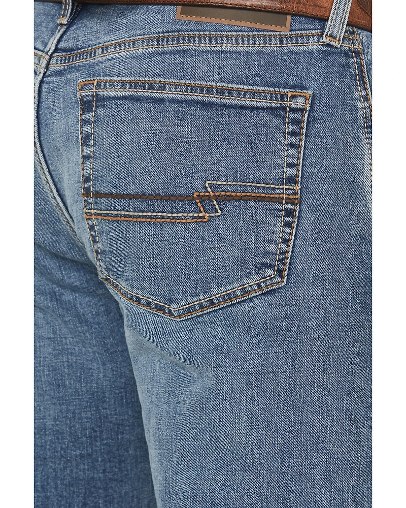 Ariat Men's M4 Medium Wash Relaxed Bootcut Stretch Denim Jeans - Big