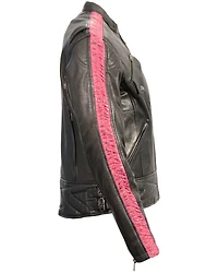Milwaukee Leather Women's Crinkle Arm Lightweight Racer Jacket - 3X