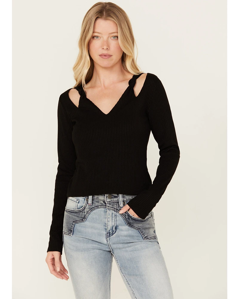 Miss Me Women's Boot Barn Exclusive Solid Long Sleeve Knit Top