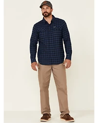 Columbia Men's Flare Gun Small Plaid Print Long Sleeve Button Down Western Flannel Shirt