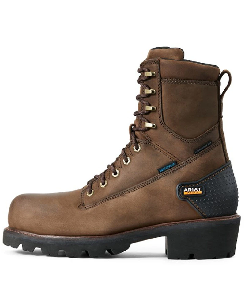 Ariat Men's Powerline H20 8" Lace-Up Work Boots - Composite Toe