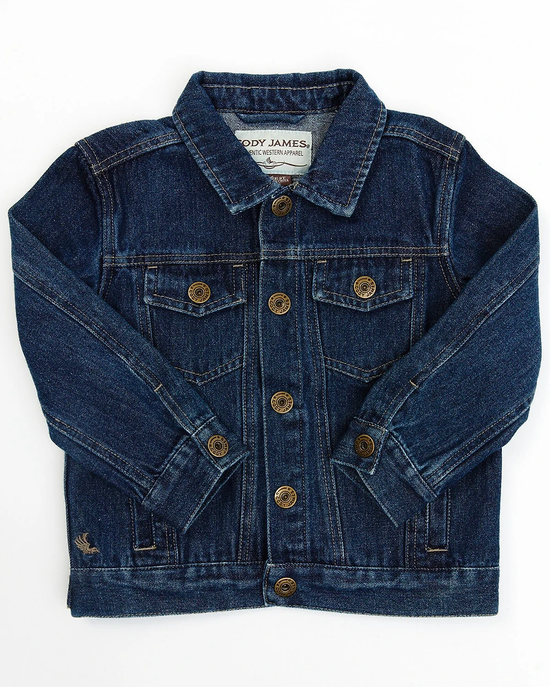 Cody James Toddler Boys' Dark Wash Signature Denim Jacket