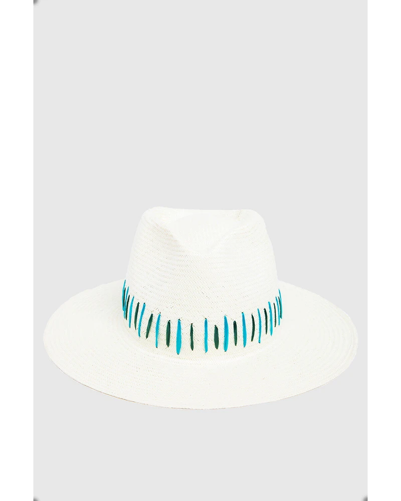Nikki Beach Women's Raine Straw Fedora