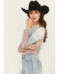 Rock & Roll Denim Women's Sunset Scene Long Sleeve Shirt