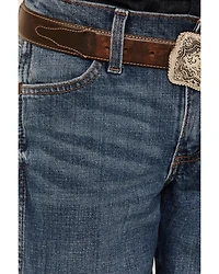 Wrangler Retro Boys' Medium Wash Relaxed Bootcut Stretch Denim Jeans