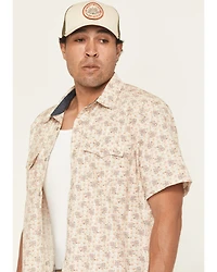 Moonshine Spirit Men's Block Party Floral Print Short Sleeve