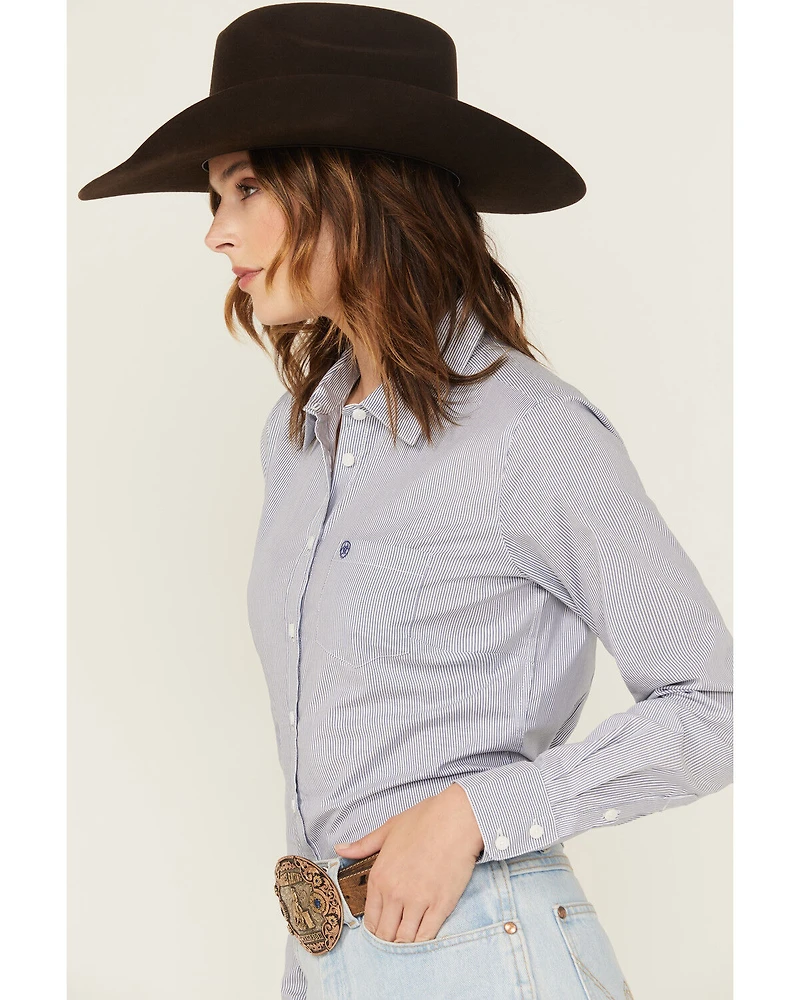 Ariat Women's Kirby Striped Print Long Sleeve Button-Down Stretch Western Shirt