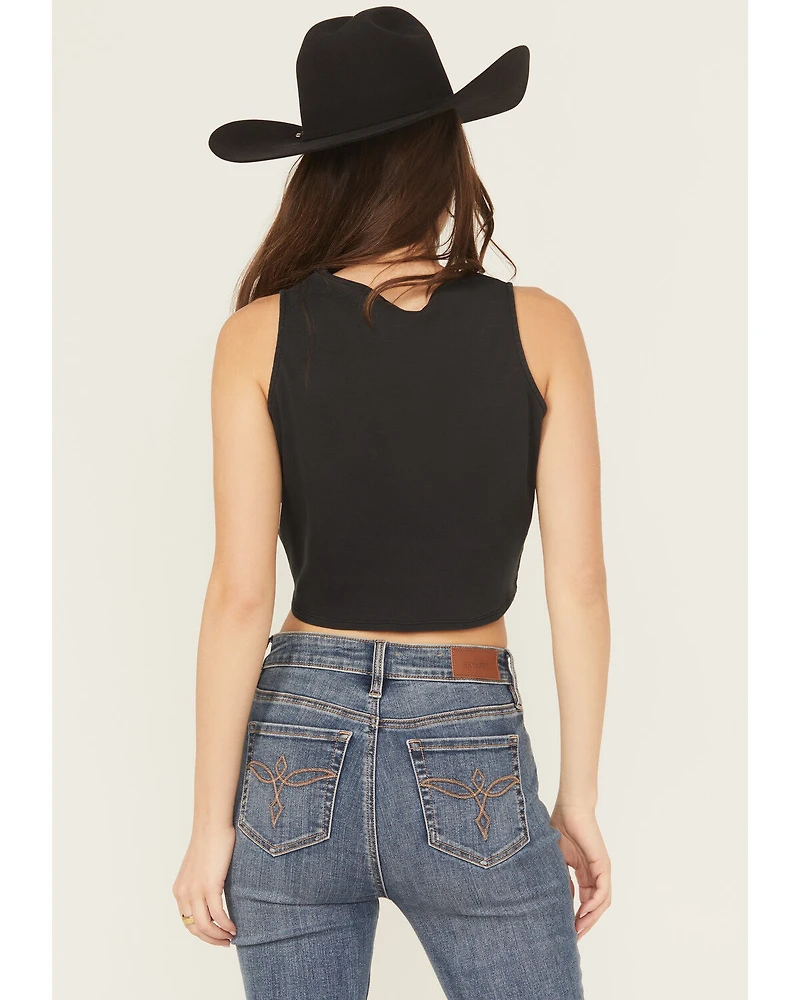 Originality Women's Solid Handkerchief Hem Tank Top