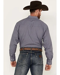 Resistol Men's Owen Geo Print Long Sleeve Button-Down Western Shirt